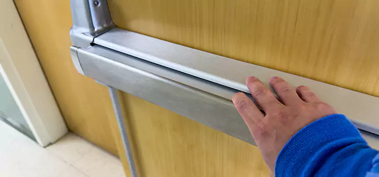 Installing a Push Bar on a Door Long Beach